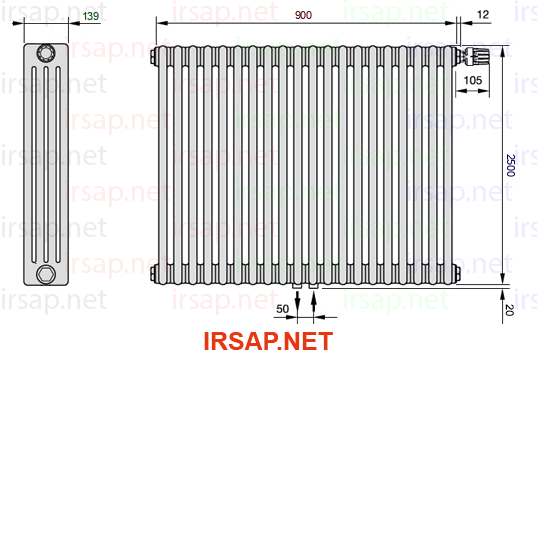 Радиатор IRSAP Tesi 42500/20 T52 CL 01